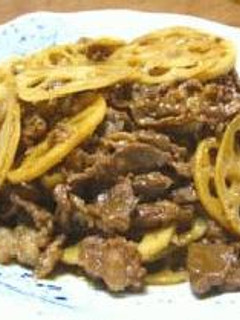 牛肉・レンコンの炒め煮-レシピのメイン写真