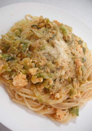 キャベツと卵のオーロラクリームパスタ-レシピのメイン写真
