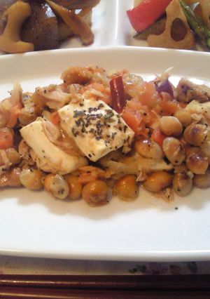 ★炒り大豆と豆腐のイタリアントマト煮★-レシピのメイン写真