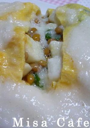 ネバネバトリオ納豆オムレツ丼-レシピのメイン写真