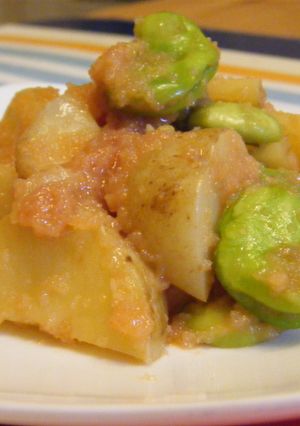 新じゃがバター明太withそら豆くん❤-レシピのメイン写真