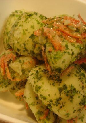 レンジで！新じゃがの春色衣♪-レシピのメイン写真