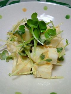 ハンペンとカイワレのメンタイマヨ和え-レシピのメイン写真