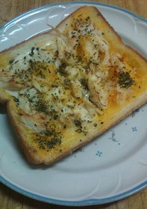 ほじって５分で卵バジルトースト-レシピのメイン写真