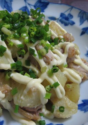 ポテトと鶏肉のコッテリ味噌炒め♫-レシピのメイン写真