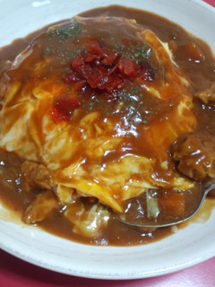 ガーリックバターライスinオムカレー♪-レシピのメイン写真