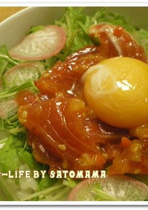 韓国風♪まぐろのユッケ丼☆-レシピのメイン写真