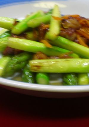 台湾家庭料理☆アスパラ＆豚肉の炒め物　-レシピのメイン写真
