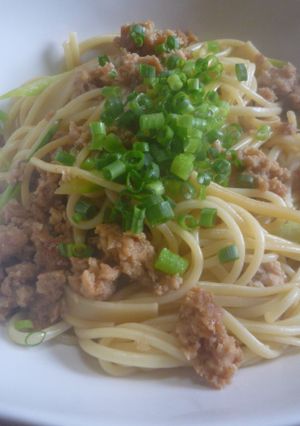 焼鳥のつくねがあまったら･･･パスタ-レシピのメイン写真