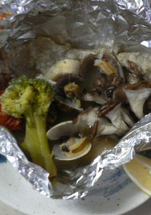 鰈とあさりのホイルアクアパッツァ-レシピのメイン写真