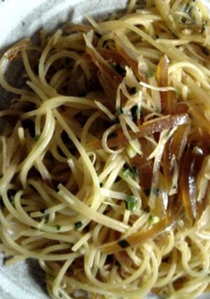 簡単!こく旨！奈良漬パスタ-レシピのメイン写真