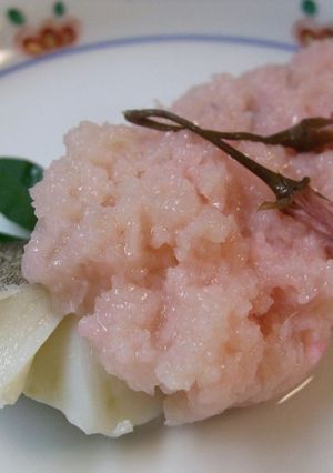桜餅風、鱈(たら)のハス蒸し-レシピのメイン写真