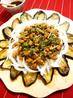 なすのネバネバ香味納豆かけ-レシピのメイン写真