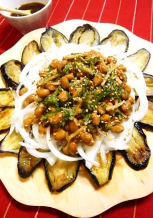 なすのネバネバ香味納豆かけ-レシピのメイン写真