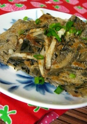 ひじき煮リメイク♪モチ②ひじきのチヂミ-レシピのメイン写真
