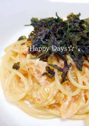 ３ステップで！絶品キムチクリームパスタ☆-レシピのメイン写真