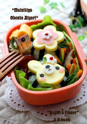 簡単♪チーズでうさぎちゃんのお弁当-レシピのメイン写真