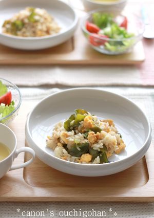 おいしいよ♪　茎わかめ（めかぶ）の炒飯-レシピのメイン写真