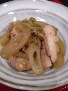 ふきと鶏肉の甘辛炒め-レシピのメイン写真