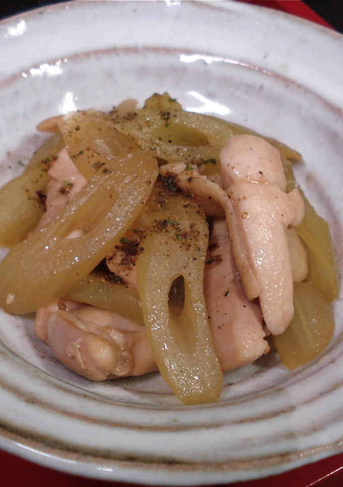 ふきと鶏肉の甘辛炒め-レシピのメイン写真