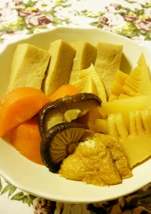 高野豆腐とタケノコの煮物♪-レシピのメイン写真