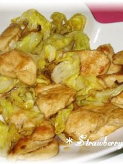 鶏胸肉とキャベツのオイスター炒め-レシピのメイン写真
