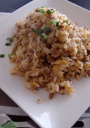 ネバネバ納豆入りスタミナチャーハン-レシピのメイン写真
