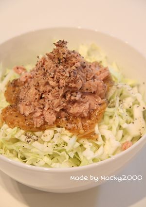 ツナ&なめたけ&キャベツのサラダ♪-レシピのメイン写真
