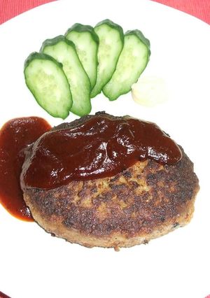 トマト入りマヨハンバーグ☆ミ-レシピのメイン写真