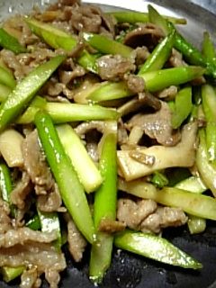 ★アスパラと豚肉の生姜醤油炒め★-レシピのメイン写真