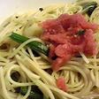 ほうれん草とキノコの和風明太パスタ