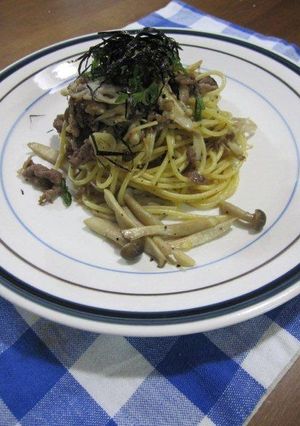 牛肉と蓮根ときのこの和風パスタ。-レシピのメイン写真