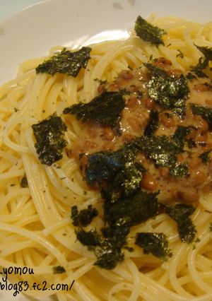 超簡単！ネバネバ納豆パスタ若干マヨ入り-レシピのメイン写真