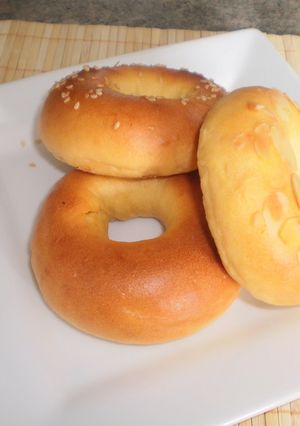 オレンジ色のベーグル-レシピのメイン写真