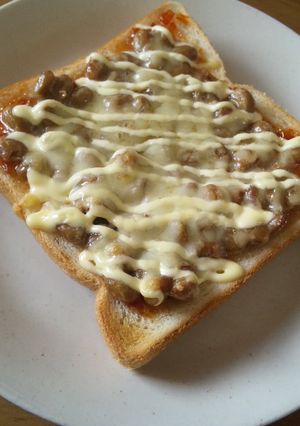 スイチリマヨ♪納豆トースト-レシピのメイン写真