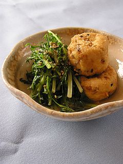 水菜と一口がんものたいたん-レシピのメイン写真