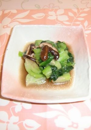 簡単青梗菜としいたけの中華風ソテー-レシピのメイン写真