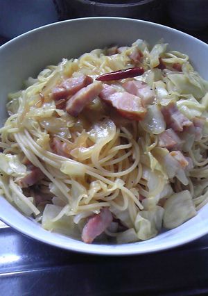 キャベツとベーコンのパスタ-レシピのメイン写真