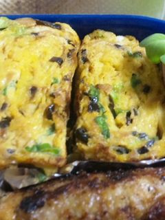 お弁当にも♬ツナと塩昆布のねぎ入り卵焼き-レシピのメイン写真