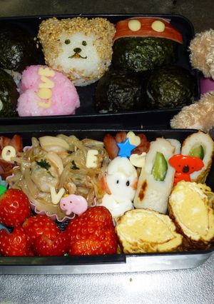 ミッキーとダッフィー弁当-レシピのメイン写真