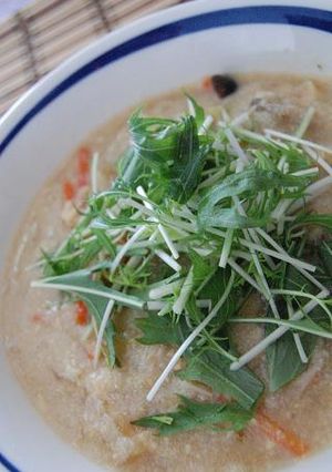 白菜たっぷりおからの温かい素麺-レシピのメイン写真