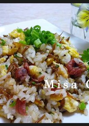 いかなごのくぎ煮と梅干しの炒飯-レシピのメイン写真