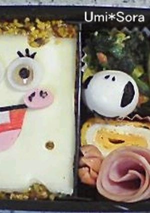 スポンジボブ　キャラ弁♪-レシピのメイン写真