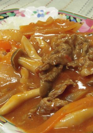 ハヤシライス♪家にある調味料とトマト缶で-レシピのメイン写真