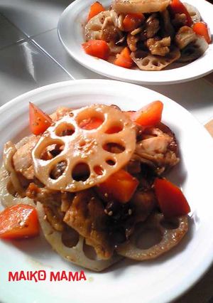 レンコンと鶏肉の炒め物-レシピのメイン写真