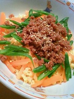 ♫彩り鮮やか豚そぼろ丼♫-レシピのメイン写真