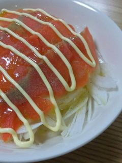 新玉ねぎとサーモンのサラダ-レシピのメイン写真
