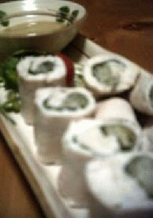ささみ＋みょうがロール・柚子胡椒味噌添え-レシピのメイン写真