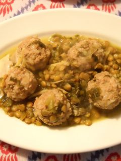 レンズ豆と高菜と肉団子の煮込み-レシピのメイン写真