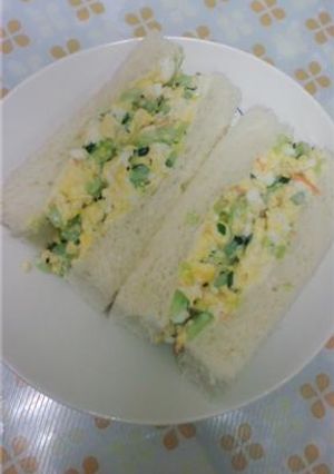簡単♪野菜入り玉子サンド-レシピのメイン写真